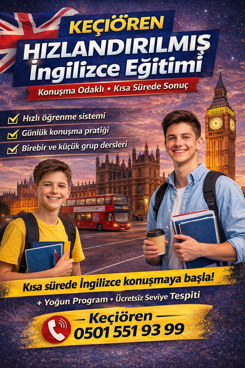 Hızlandırılmış İngilizce Eğitimi Keçiören